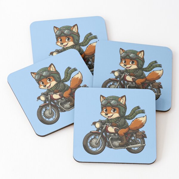 Item preview, "Motorcycle Fox Adventure" designed and sold by Dogandesighn.