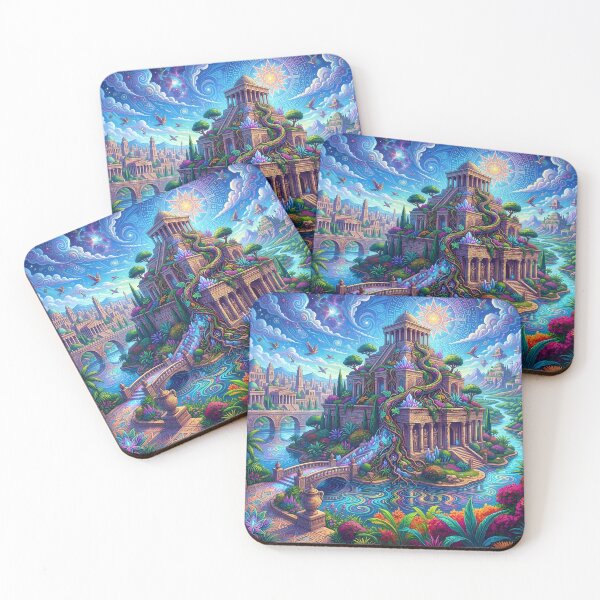 Item preview, Hanging Gardens of Babylon - Psychedelic Art designed and sold by Lucid Dream Pixel.