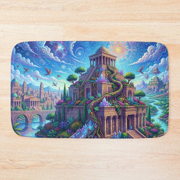 Item preview, Hanging Gardens of Babylon - Psychedelic Art designed and sold by Lucid Dream Pixel.