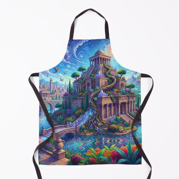 Item preview, Hanging Gardens of Babylon - Psychedelic Art designed and sold by Lucid Dream Pixel.