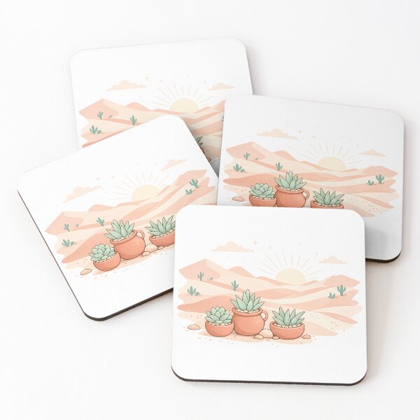 Item preview, Whimsical Desert Oasis with Potted Succulents designed and sold by Art-Selling.