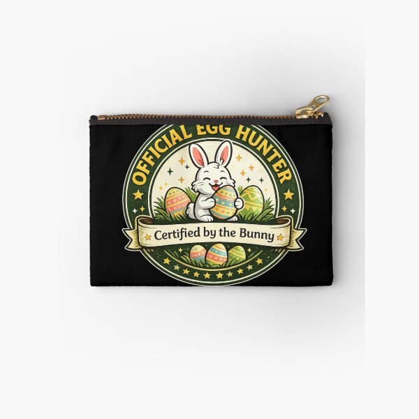 Item preview, Official Egg Hunter Badge – Cute Easter Bunny Certified Design designed and sold by Line-Mood1⭐️⭐️⭐️⭐️⭐️.