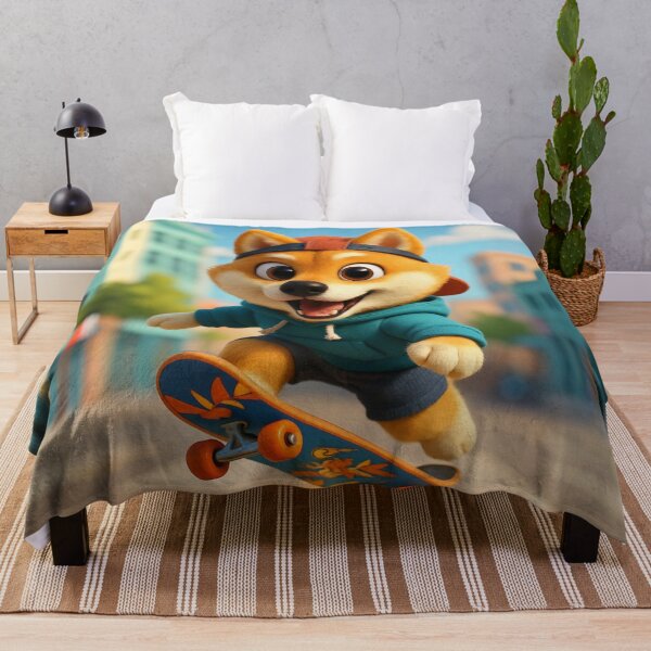 Item preview, Skater Shiba Inu designed and sold by Sillytoe.