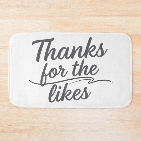 Item preview, "Thanks for the Likes - Minimalist Heartfelt Gratitude Typography" designed and sold by RS-Globalist-.