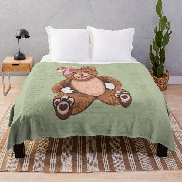 Item preview, Vintage Birthday Bear: Sweet Brown Teddy with Pink Coquette Bow & Party Vibes designed and sold by Artonmytee.