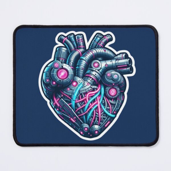 Item preview, "Cybernetic Heart Neon Fusion" designed and sold by Dogandesighn.