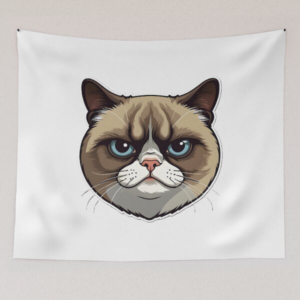 Item preview, Funny Grumpy Cat Cartoon Meme - 9 designed and sold by RELAX STATION.