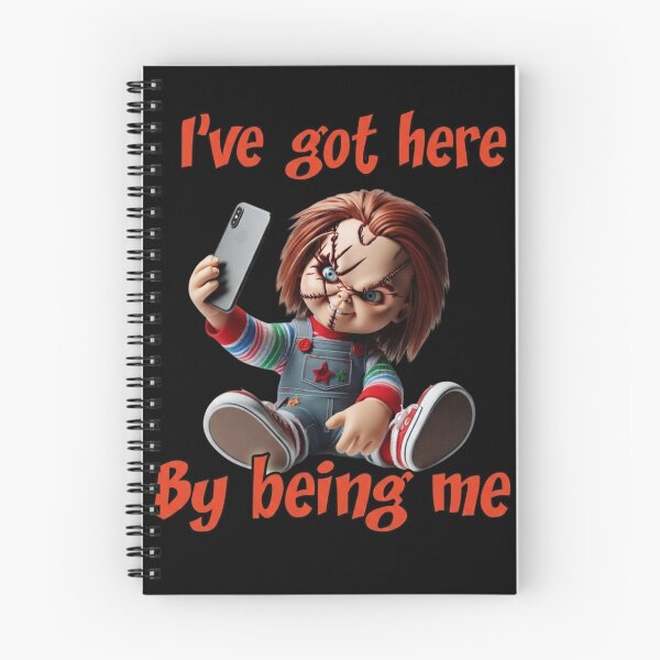 Item preview, "Maniacal Selfie Slayer" – Chucky Selfie Doll with 'By Being Me' Quote designed and sold by camp and cool.