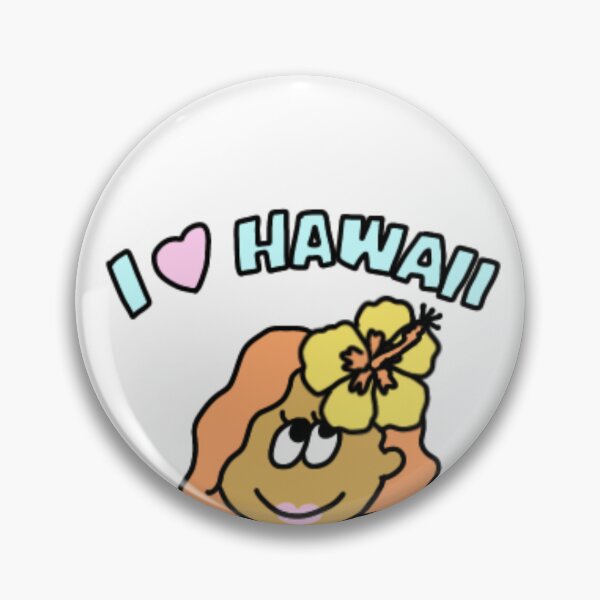 Item preview, I Love Hawaii Loco Girl – Cute Tropical Beach Cartoon Illustration designed and sold by kpeco.