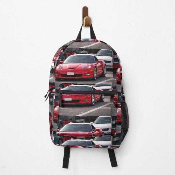 Item preview, Red Corvette on the roads designed and sold by StickerRok.
