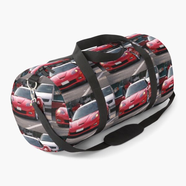 Item preview, Red Corvette on the roads designed and sold by StickerRok.
