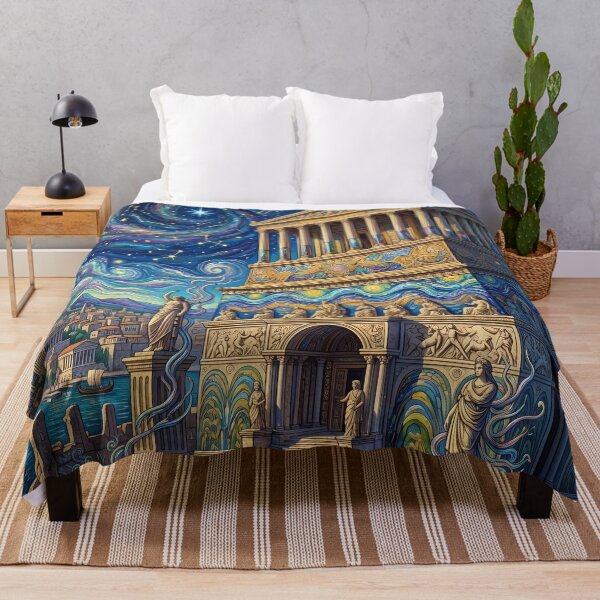 Item preview, Mausoleum at Halicarnassus - Van Gogh Style Psychedelic Art designed and sold by Lucid Dream Pixel.