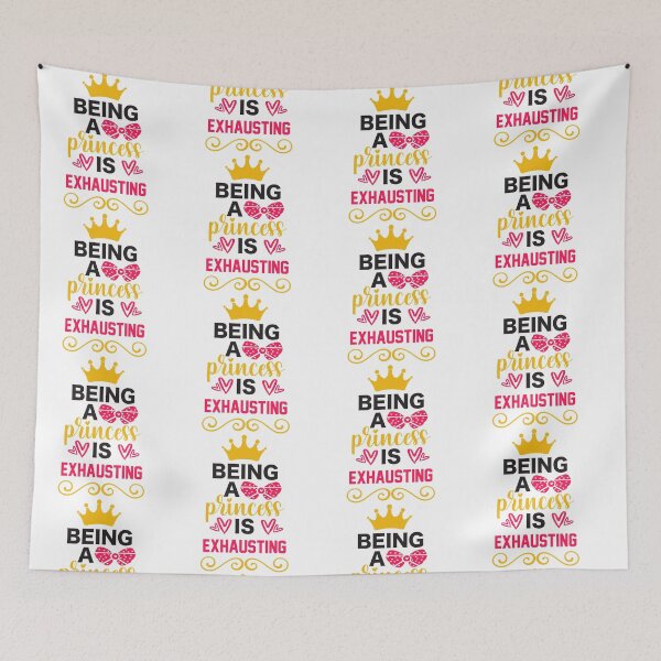 Item preview, Being A Princess Is Exhausting - Cute Baby Girl Funny Toddler Gift designed and sold by FuzionRaptor.