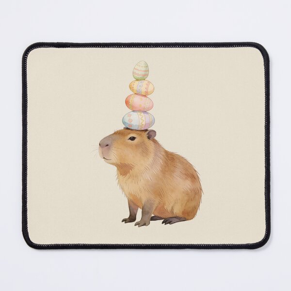 Item preview, Easter Eggs Capybara Pastel Spring Illustration designed and sold by MythicCotton.