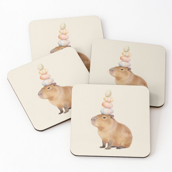 Item preview, Easter Eggs Capybara Pastel Spring Illustration designed and sold by MythicCotton.