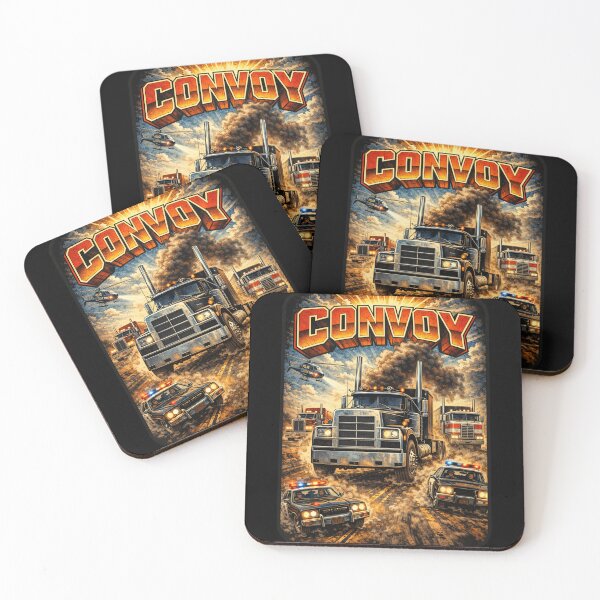 Item preview, Vintage Convoy Trucker Chase Retro Highway Art designed and sold by CoyoteSteelRd.