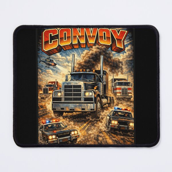 Item preview, Vintage Convoy Trucker Chase Retro Highway Art designed and sold by CoyoteSteelRd.
