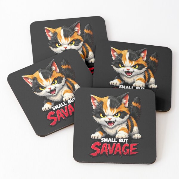 Item preview, Small But Savage Cat – Angry Cute Kitten Design designed and sold by Irysek.