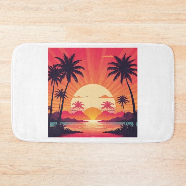 Item preview, Retro Sunset Palm Trees 80s Vintage Aesthetic - 16 designed and sold by RELAX STATION.