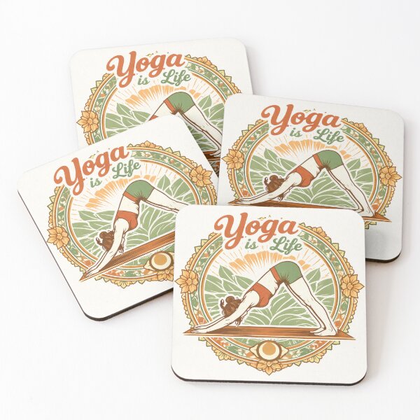 Item preview, Vintage Yoga Is Life Mandala Design – Minimalist Line Art Woman in Downward Dog Pose – Retro Boho Aesthetic T-Shirt designed and sold by VINTAGEPUNTEES.