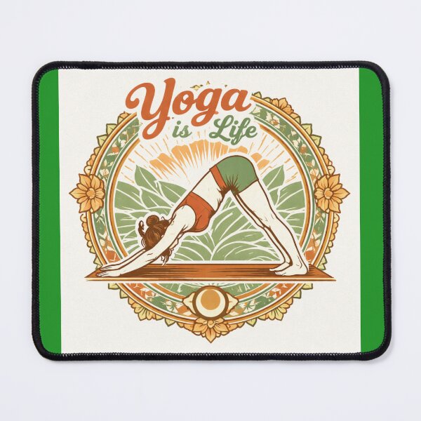 Item preview, Vintage Yoga Is Life Mandala Design – Minimalist Line Art Woman in Downward Dog Pose – Retro Boho Aesthetic T-Shirt designed and sold by VINTAGEPUNTEES.