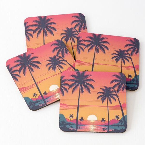 Item preview, Retro Sunset Palm Trees 80s Vintage Aesthetic - 17 designed and sold by RELAX STATION.