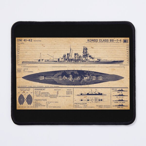 Item preview, Kongo Class Japanese WW2 Battleship Identification Diagram designed and sold by MilitaryMart.