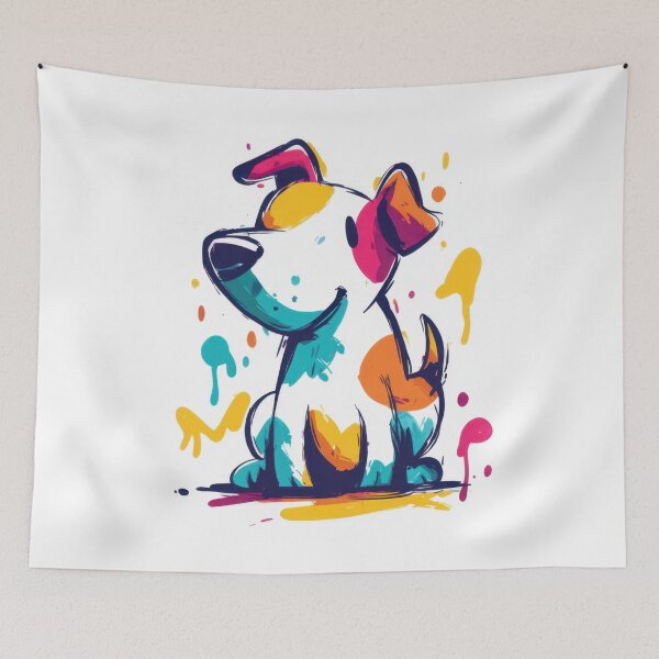Item preview, Bright, cute dog art designed and sold by anytka.