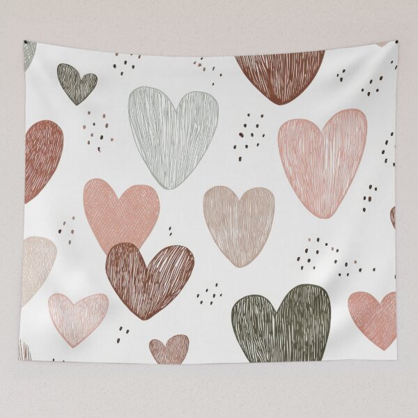 Item preview, Colorful love shapes on white designed and sold by anytka.