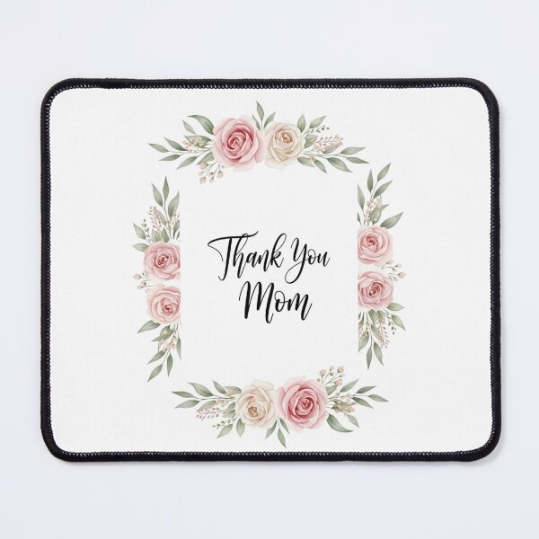 Item preview, Thank You Mom Floral Design PNG | Elegant Watercolor Roses Mother’s Day Typography designed and sold by Illustrated Faith.