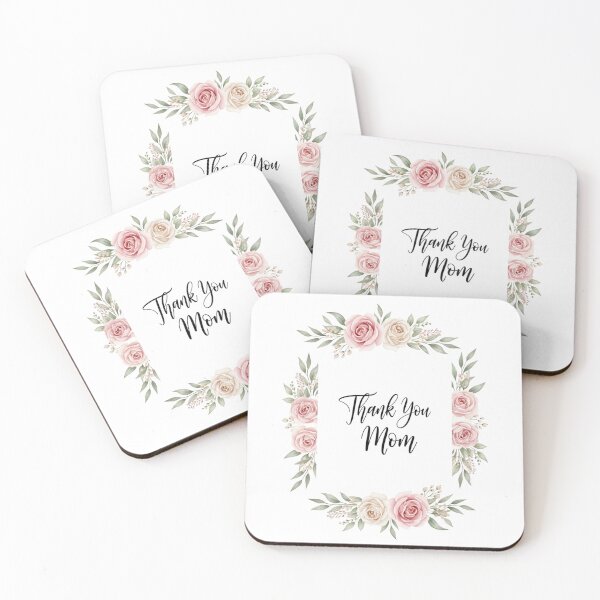 Item preview, Thank You Mom Floral Design PNG | Elegant Watercolor Roses Mother’s Day Typography designed and sold by Illustrated Faith.