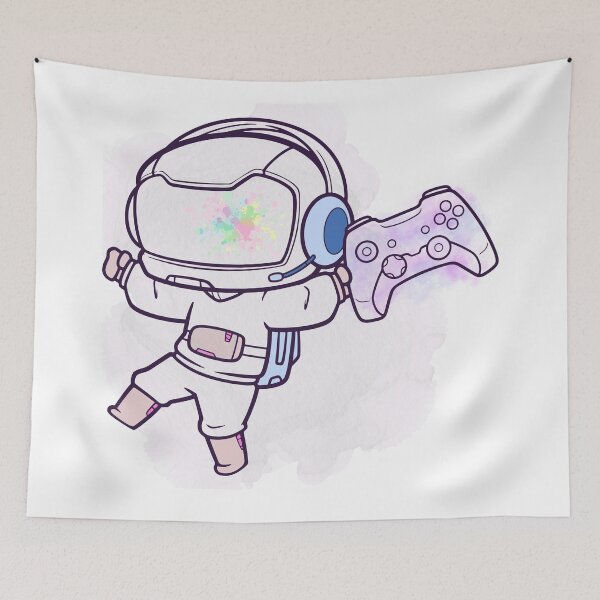 Item preview, Cute Gamer Astronaut with Controller | Space Gaming Aesthetic designed and sold by Hannah-Yei.