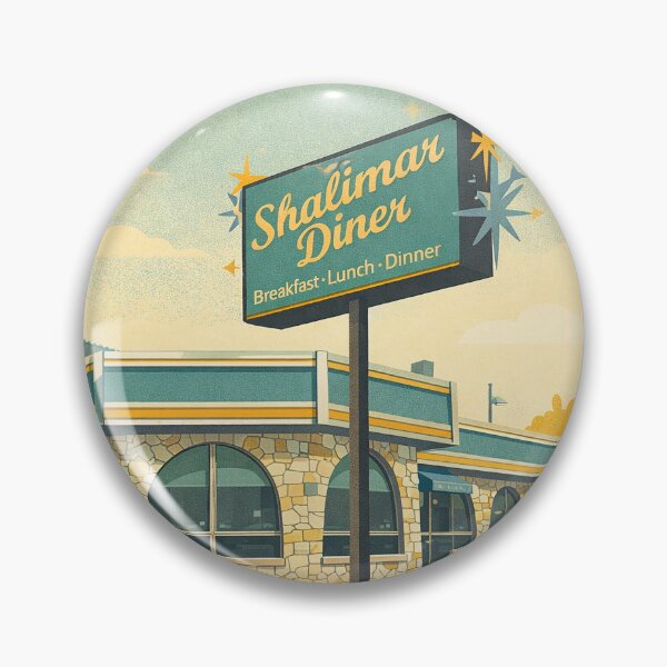 Item preview, Shalimar – Rego Park Queens Vintage Diner Travel Poster designed and sold by DiamondSkyShirt.
