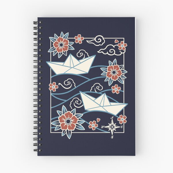 Item preview, Geometric Origami Boat with Compass Rose - Vintage Nautical Art designed and sold by NemiMakeit.