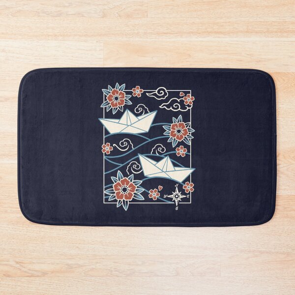 Item preview, Geometric Origami Boat with Compass Rose - Vintage Nautical Art designed and sold by NemiMakeit.