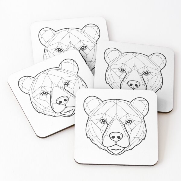 Item preview, Minimalist Bear Line Art – Modern Symmetrical Wildlife Illustration - 8 designed and sold by RELAX STATION.