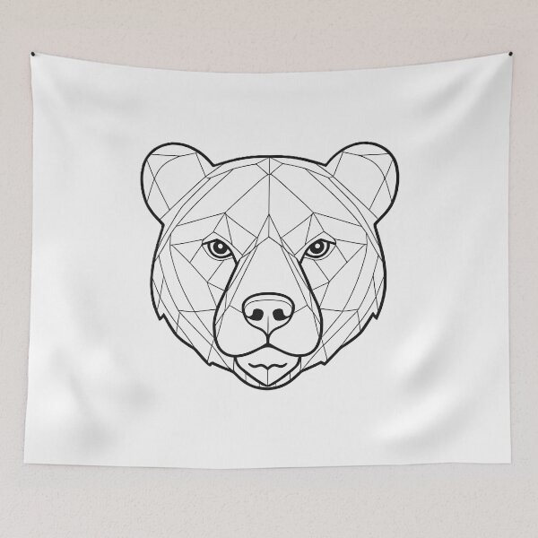 Item preview, Minimalist Bear Line Art – Modern Symmetrical Wildlife Illustration - 8 designed and sold by RELAX STATION.