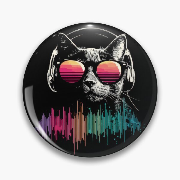 Item preview, Cool cat enjoying music vibes designed and sold by anytka.
