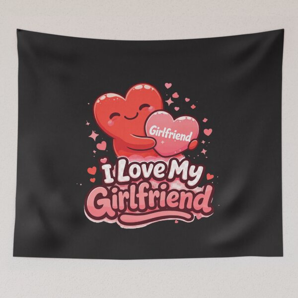 Item preview, I Love My Girlfriend Romantic Heart Typography designed and sold by New Art.