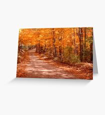 Orange Country Road Greeting Card