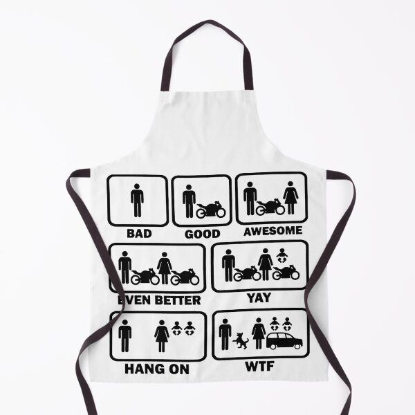 Item preview, Motorcycle WTF Lifecycle meme designed and sold by Justinian Matieu.