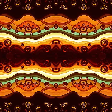 Artwork thumbnail, Gradient Paisley Abstract Pattern by Sachie's Studio