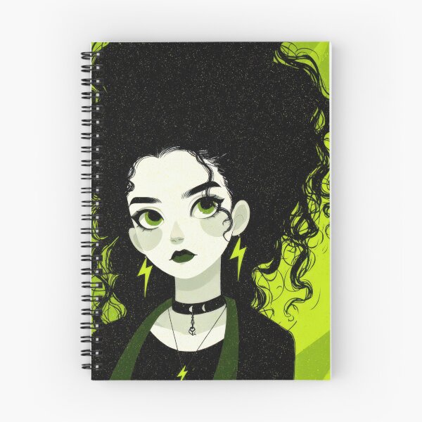 Item preview, Curly-haired girl, green bg designed and sold by anytka.