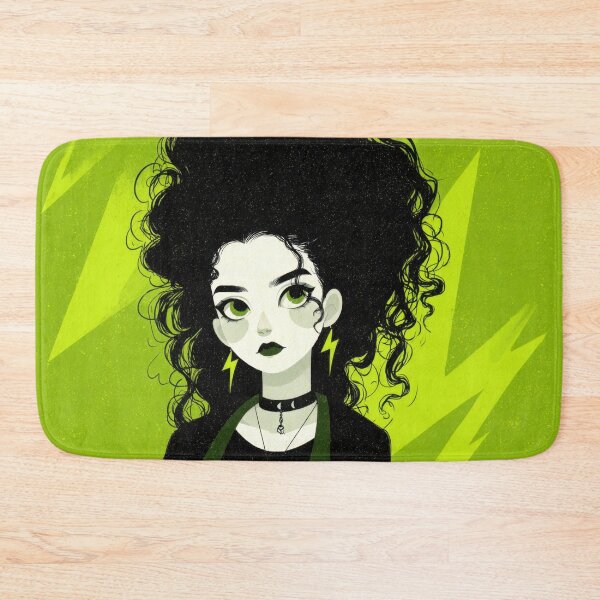 Item preview, Curly-haired girl, green bg designed and sold by anytka.