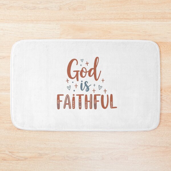 Item preview, God Is Faithful Christian Typography Design designed and sold by Illustrated Faith.