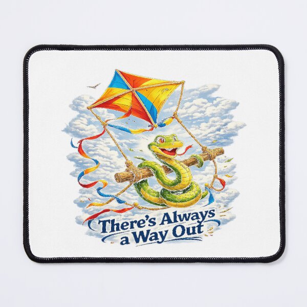 Item preview, There’s Always a Way Out Snake T-Shirt – Motivational Flying Kite Design designed and sold by IrynaLineArt.