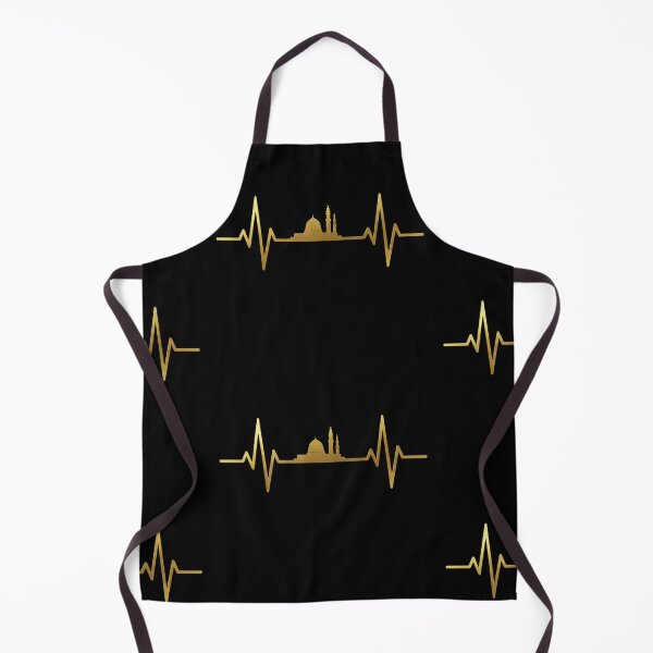 Item preview, Madinah Mosque Heartbeat - Islamic Prophet’s Mosque EKG Pulse Gold Design designed and sold by D-Islamic.