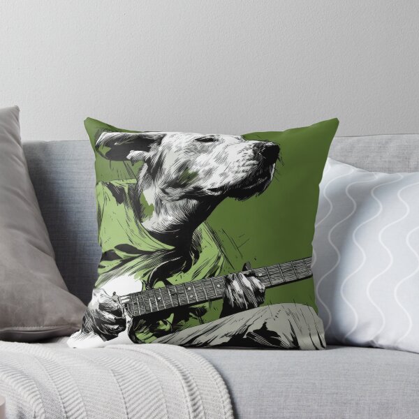 Item preview, Dog plays guitar in a green setting designed and sold by anytka.