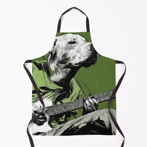 Item preview, Dog plays guitar in a green setting designed and sold by anytka.