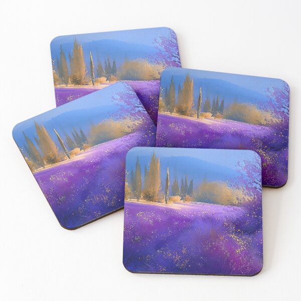 Item preview, Lavender Field Provence Watercolor designed and sold by AquamaraArt.